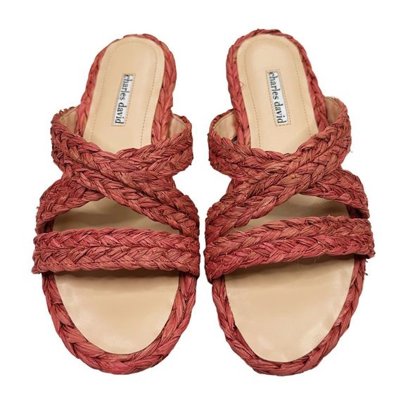 Charles David Woven Slip-On Sandals - Picture 2 of 12